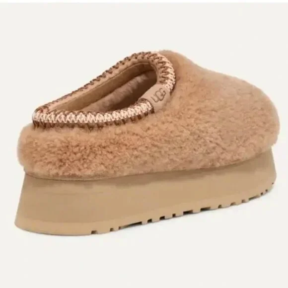 UGG Tazz Maxi Curly Genuine Shearling Platform Slipper Size 10 - Picture 2 of 10